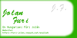 jolan furi business card